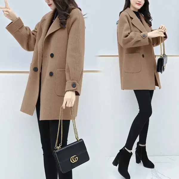 Slimming Plus Size Wool Blend Coat, Mid-Length for Winter Slimming Plus Size Wool Blend Coat, Mid-Length for Winter