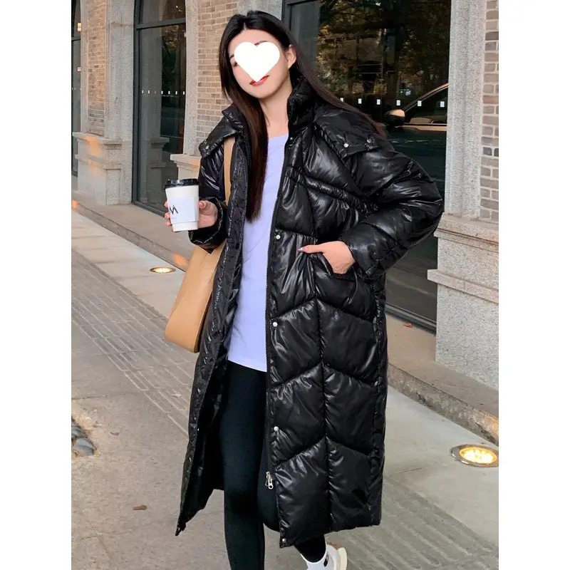 Warm Hooded Relaxed-Fit Knee-Length Padded Cotton Coat Warm Hooded Relaxed-Fit Knee-Length Padded Cotton Coat