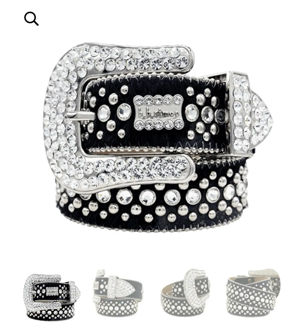 New Rhinestone Belt With Top-grain Leather Unisex New Rhinestone Belt With Top-grain Leather Unisex