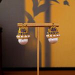 Vintage Zircon Crown Pearl Teardrop Earrings for Women