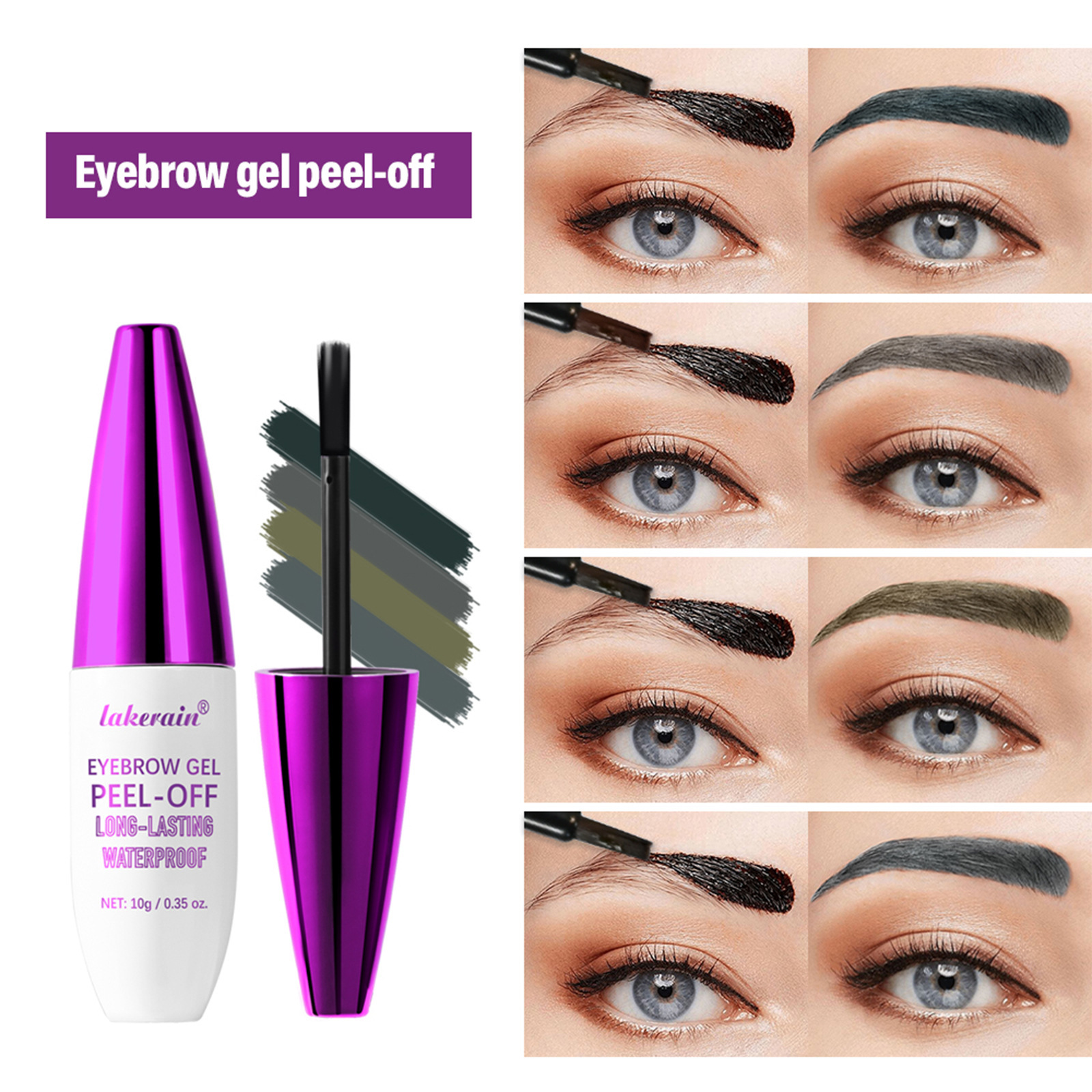 Waterproof Sweatproof Eyebrow Cream for Easy, Mess-Free Color