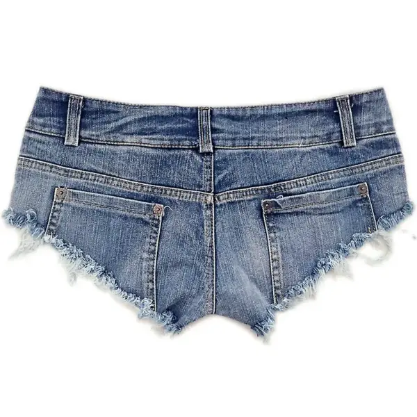 Women's Low-Waist Ripped Denim Shorts Women's Low-Waist Ripped Denim Shorts