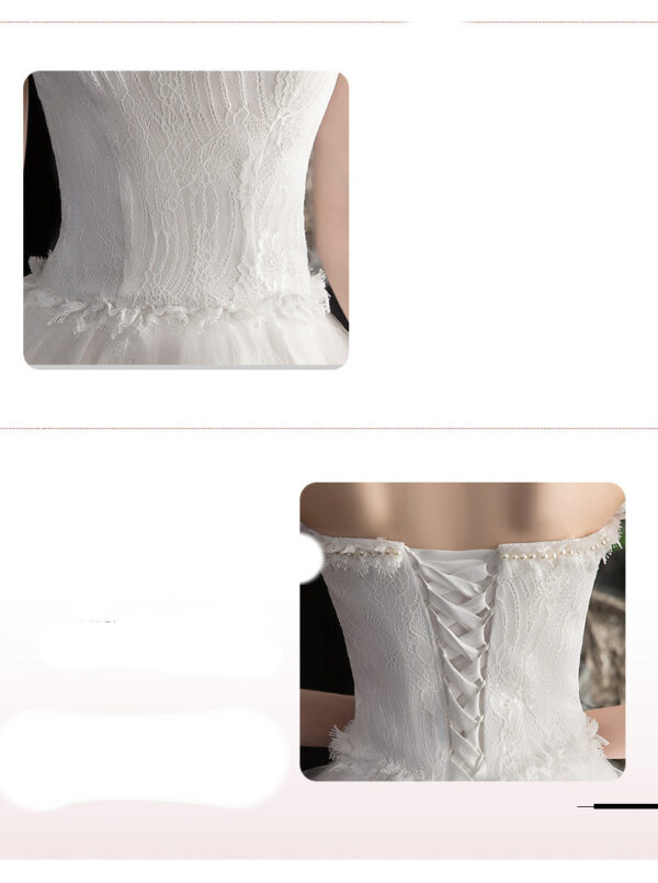 Short Front And Back Length Small Trailing Wedding Dress Short Front And Back Length Small Trailing Wedding Dress