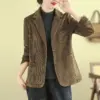 Wrinkle-Resistant Corduroy Cotton Coat Blazer for Women Wrinkle-Resistant Corduroy Cotton Coat Blazer for Women