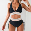 Women's Deep V-Neck Backless Sexy Bikini Swimsuit