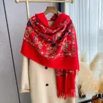 Stylish Minimalist Ethnic Inspired Thermal Scarf For Women
