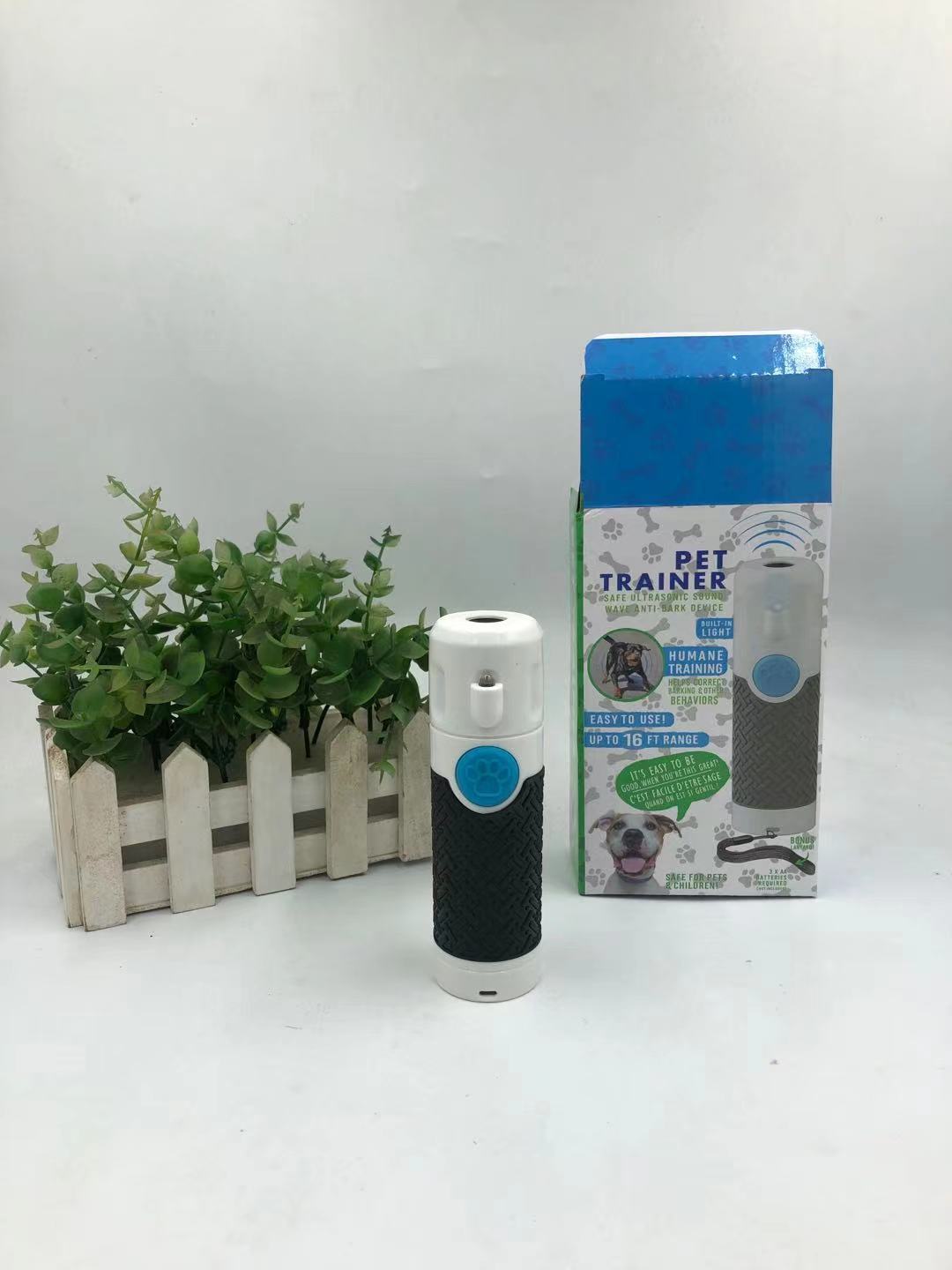 Ultrasonic Handheld Dog Trainer for Bark Control, White ABS