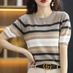 fbd15b39-ee70-4821-8371-583943b5b1a0.webp Striped Knitted Short Sleeve Women