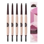 Waterproof Sweatproof Micro-Thin Eyebrow Pencil, Double-Ended