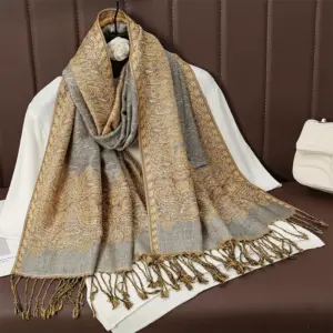 Warm Faux Cashmere Shawl Scarf for Women, 70 x190 cm