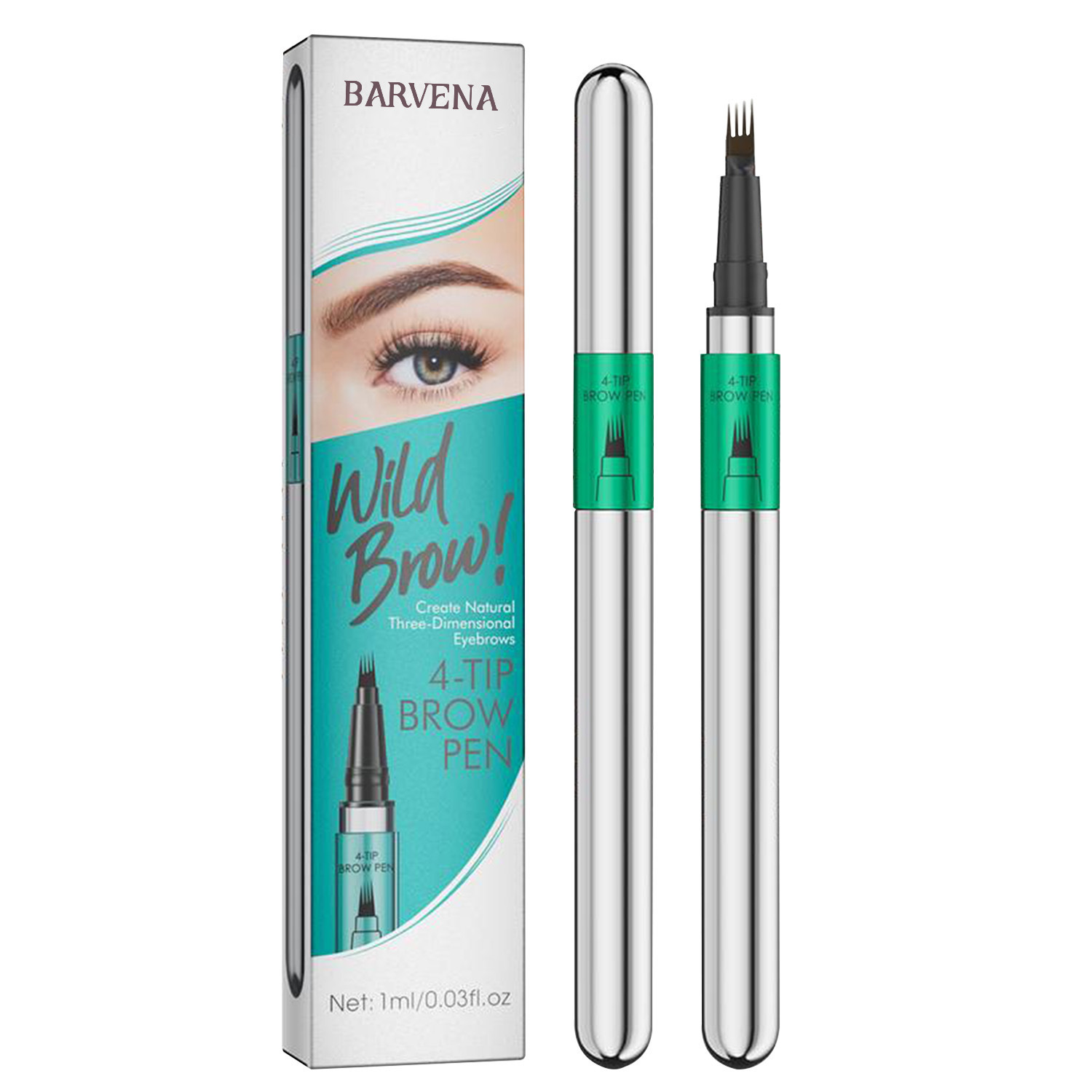 Smudge-Proof Four-Claw Eyebrow Pencil for Defined, Long-Wear Brows