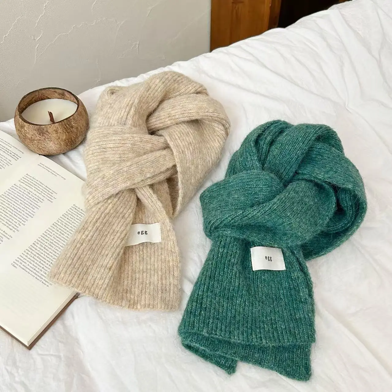 Soft Chewy Knitted Warmth-Enhancing Thickened Scarf For Women