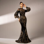 fc6bea23-98b1-41f4-bfaf-c425492ef6bc.jpg Long Sleeve Round Neck Sequins Mesh Fishtail Evening Dress