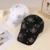 Women's Solid-color Beaded Bee Velvet Soft Sun-protective Trendy Baseball Cap, Suitable For Summer Outings And Shopping. Women's Solid-color Beaded Bee Velvet Soft Sun-protective Trendy Baseball Cap, Suitable For Summer Outings And Shopping.