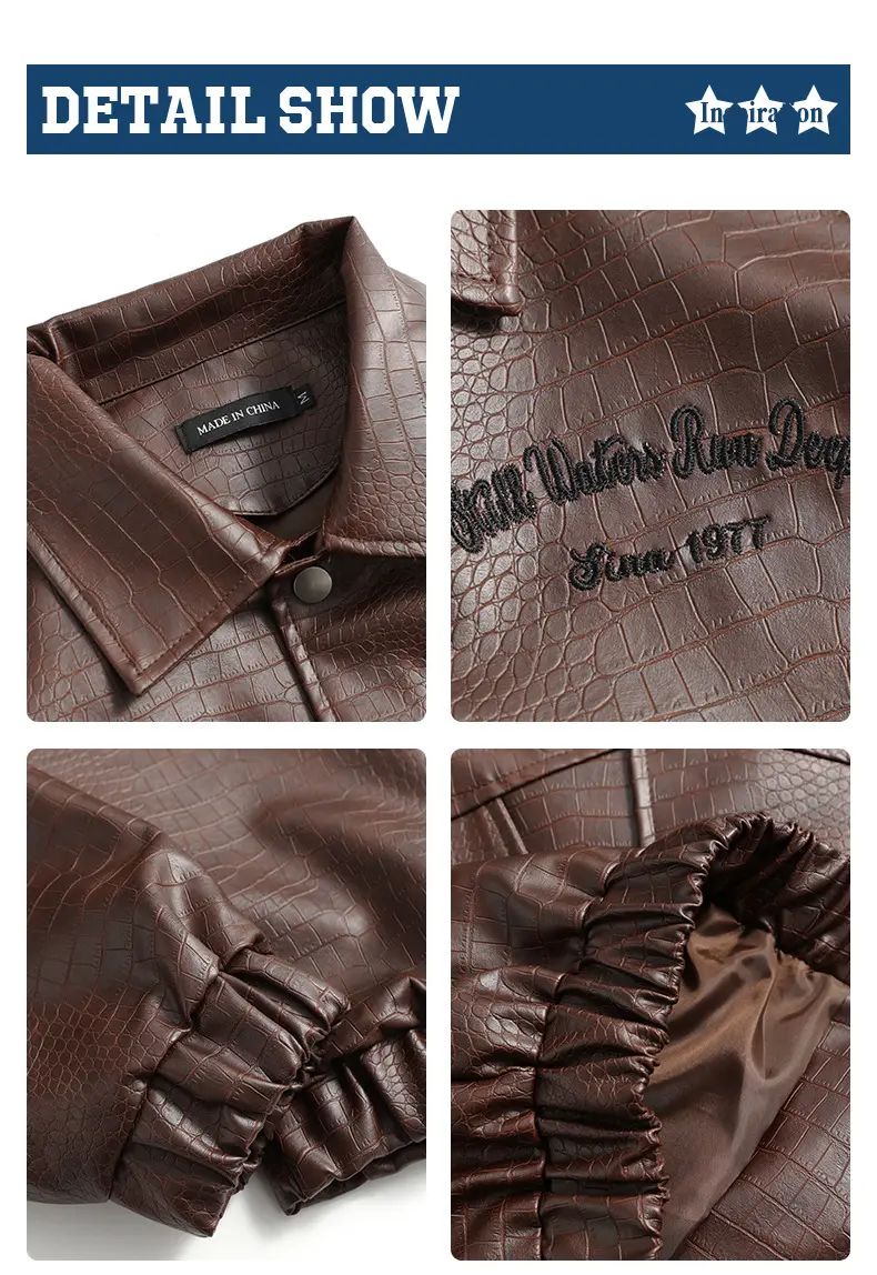 Loose Lapel Leather Jacket for Everyday Retro Style - Black Loose Lapel Leather Jacket for Everyday Retro Style - Black