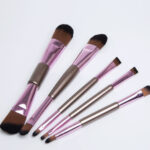 5-Pack Double-Ended Makeup Brushes for Liquid BB Cream, Eyeshadow