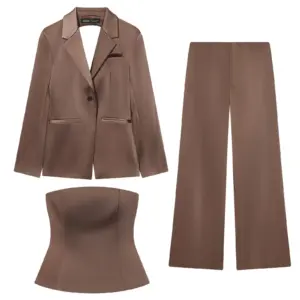 Women's Outerwear Tops And Casual Pants