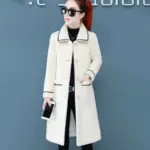 Women's Mid-length Faux Mink Fleece Coat