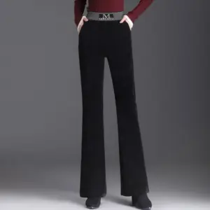 Thermal Insulated High-Waist Wide Leg Pants for Women