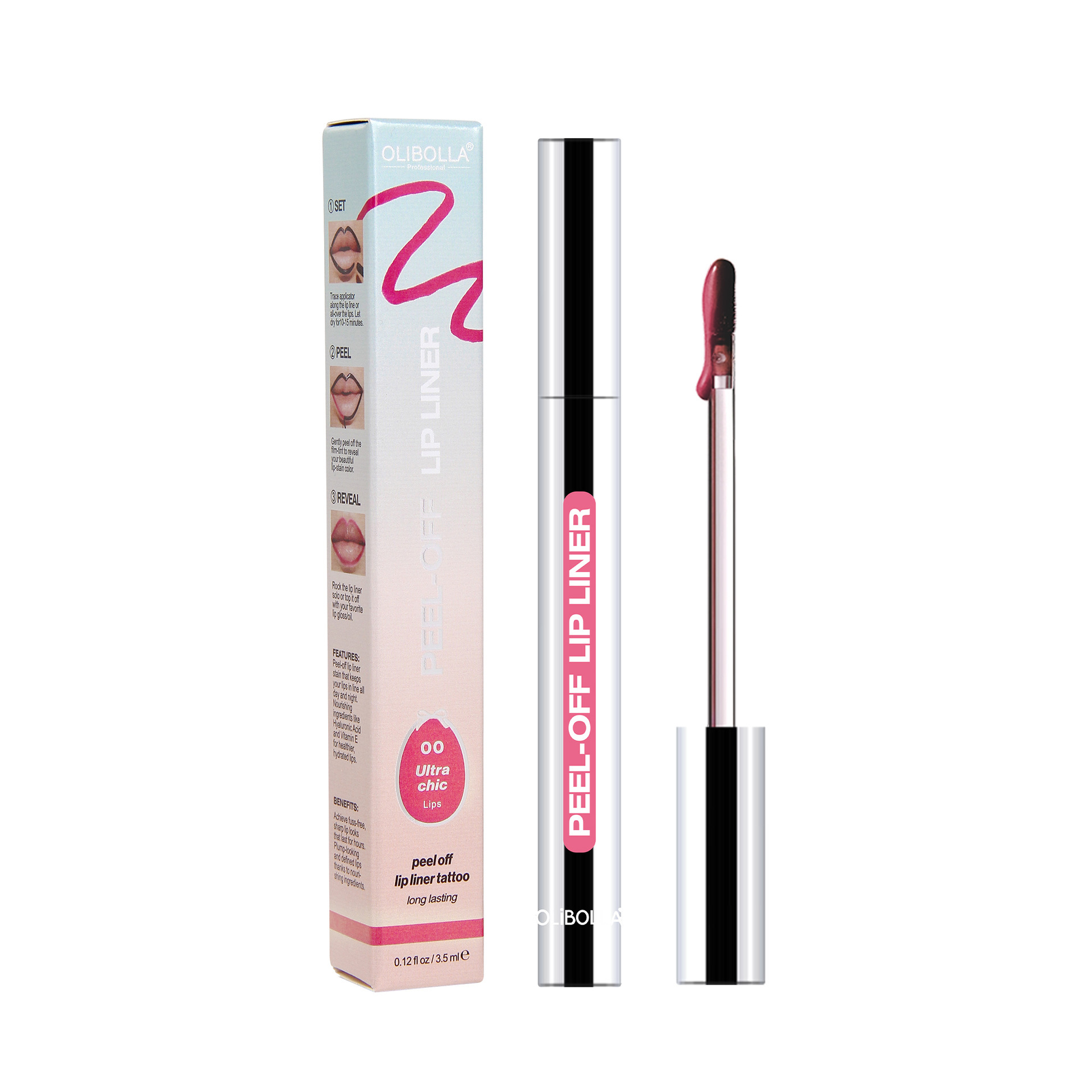 Fade-Resistant Tear-Off Lip Liner Dye-and-Peel, 3.5 ml