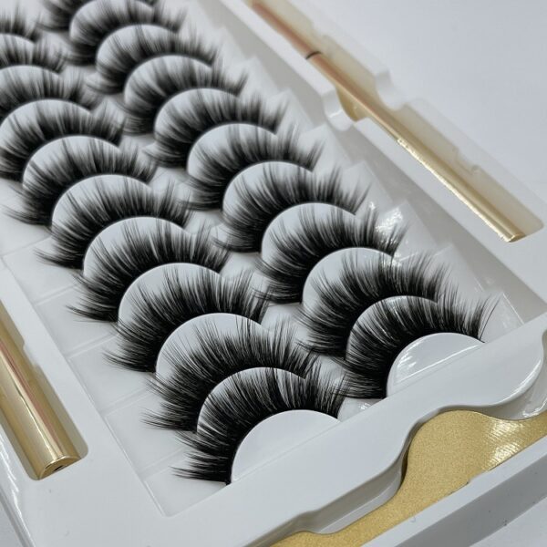 Waterproof Non-Bleaching Magnetic False Eyelashes Set - 10 Pairs