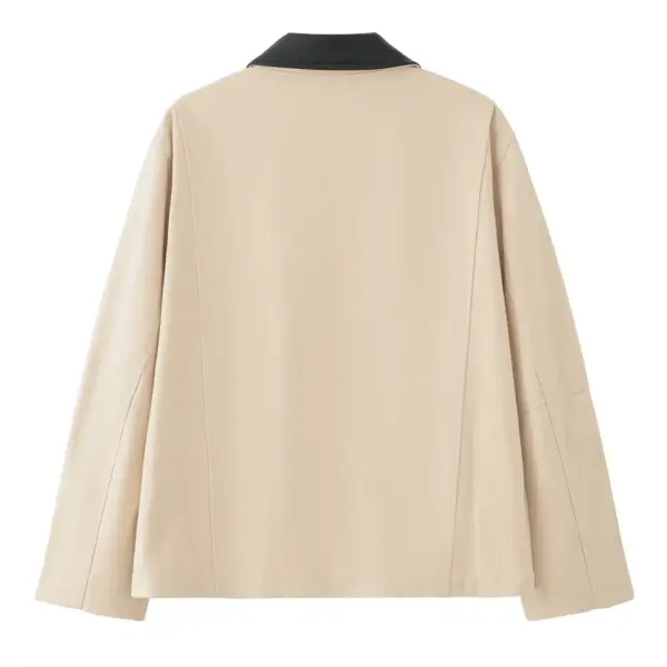 Women's Fashionable Casual Jacket With Lapel Collar