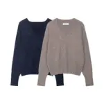 ff0891ee-f924-4132-ba65-dbda3200f5f5.webp Pure And Alluring Sweater Womens AutumnWinter Long-Sleeve Soft V-Neck Knit Top