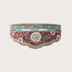 Ethnic Beaded Waist Seal with Hemp Rope, Wide 74 cm