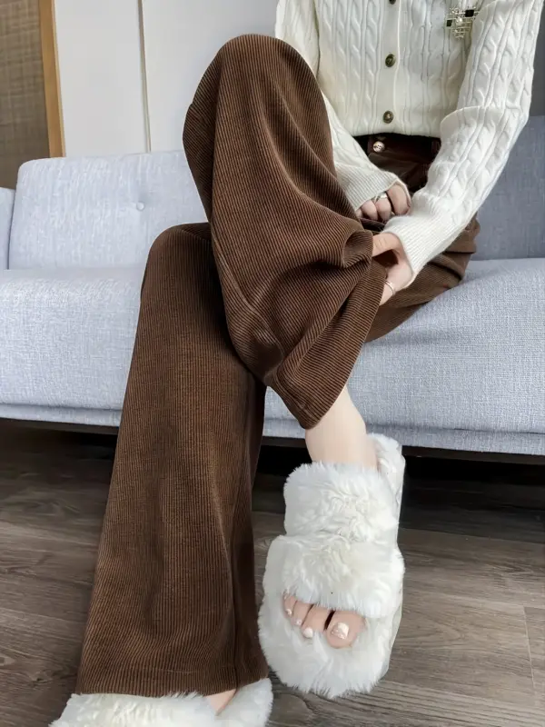 High-waisted, Draping Wide-leg Pants For Women High-waisted, Draping Wide-leg Pants For Women
