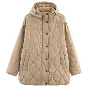 Waterproof Quilted Hooded Padded Jacket for Women
